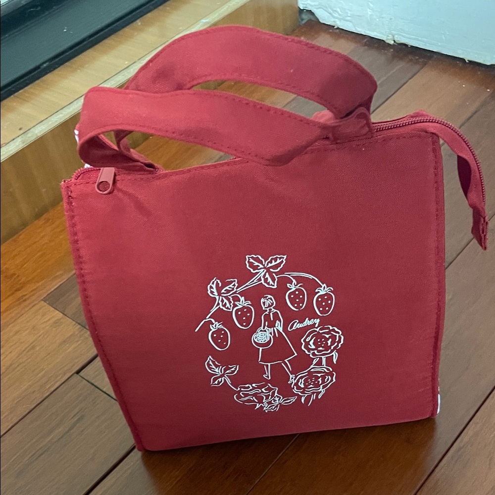 Audrey Cherry Red Graphic Tote